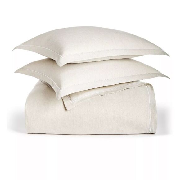 Hotel Collection Linen/Modal Blend 3-Pc. Duvet Cover Set, Color: Natural - Picture 2 of 7